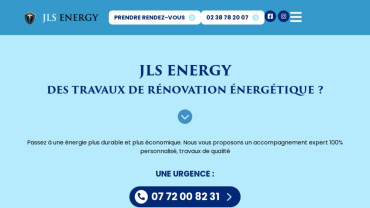 Page d'accueil du site : JLS Energy 