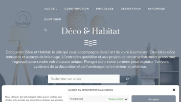 Page d'accueil du site : Déco et Habitat